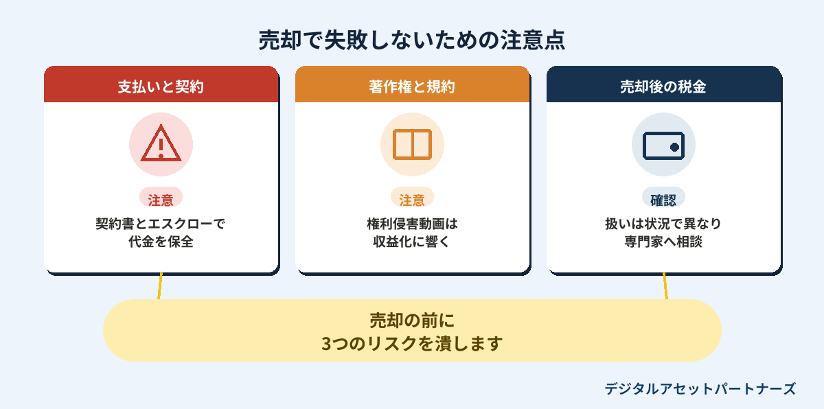 売却で失敗しないための注意点